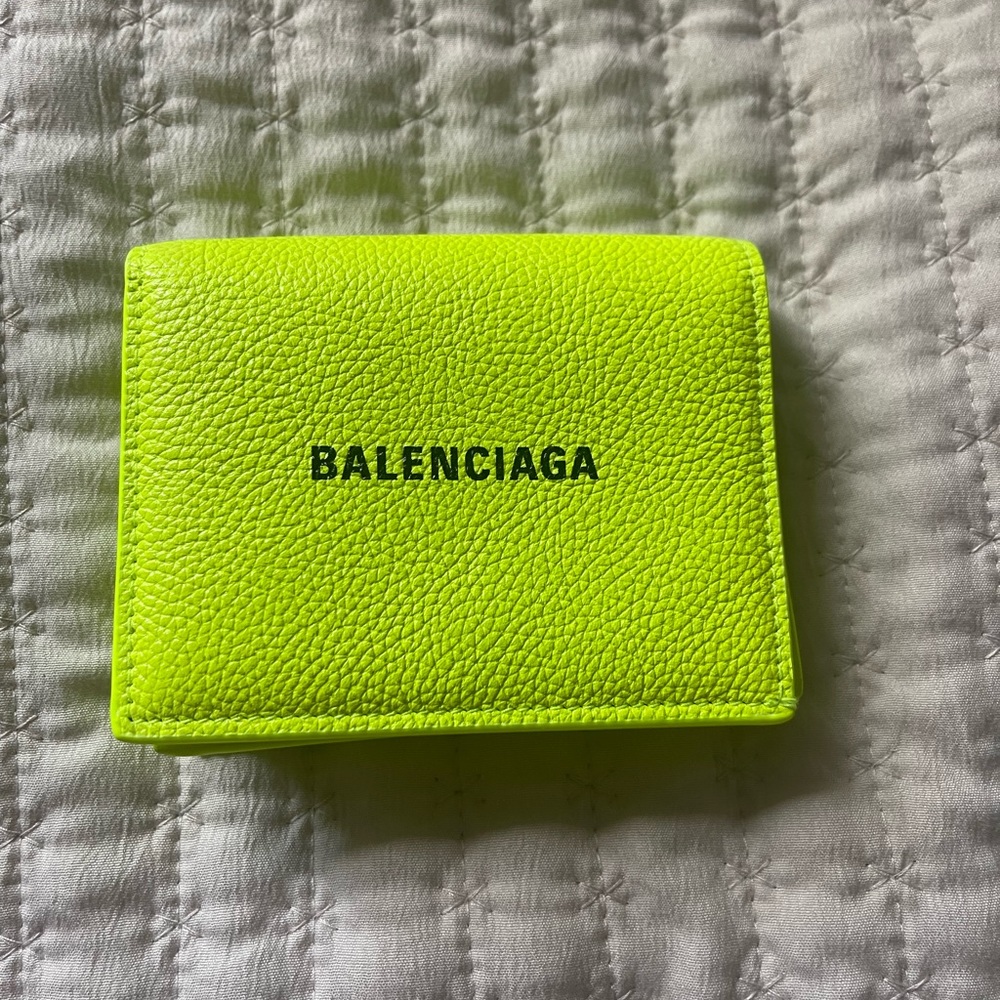 Balenciaga wallet, folded logo leather zipped coin purse NWT authentic